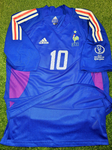 Zidane France 2002 World Cup PLAYER ISSUE Jersey Maillot Shirt Trikot L SKU# 298741 AKU001 foreversoccerjerseys