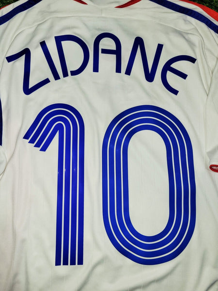 Zidane France 2006 WORLD CUP FINAL Soccer Jersey Maillot Shirt M SKU# 740125 AZB001 Adidas