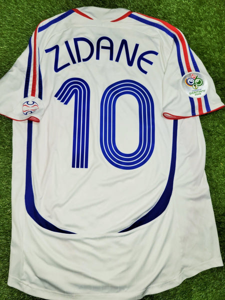 Zidane France 2006 WORLD CUP FINAL Soccer Jersey Maillot Shirt M SKU# 740125 AZB001 Adidas