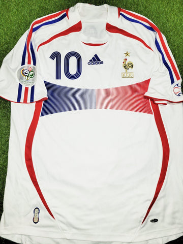 Zidane France 2006 WORLD CUP FINAL Soccer Jersey Shirt L SKU# 740125 AZB001 Adidas