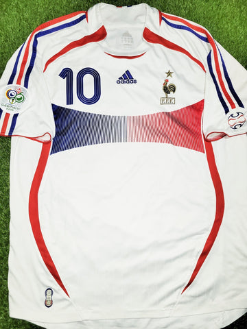 Zidane France 2006 WORLD CUP FINAL Soccer Jersey Shirt XL SKU# 740125 AZB001 Adidas