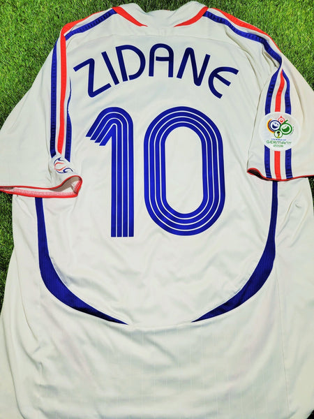 Zidane France 2006 WORLD CUP FINAL Soccer Jersey Shirt XL SKU# 740125 AZB001 Adidas