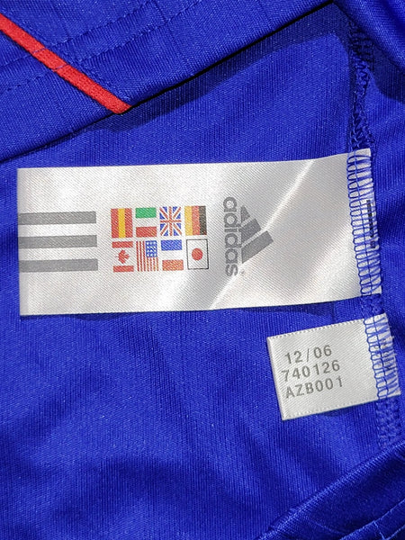 Zidane France 2006 WORLD CUP Home Soccer Jersey Shirt L SKU# 740126 AZB001 Adidas