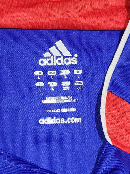 Zidane France 2006 WORLD CUP Home Soccer Jersey Shirt L SKU# 740126 AZB001 Adidas