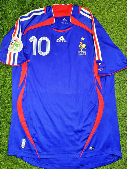 Zidane France 2006 WORLD CUP Jersey Maillot Shirt M SKU# 740126 AZB001 foreversoccerjerseys