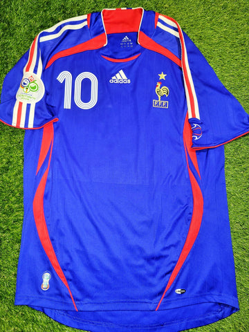 Zidane France 2006 WORLD CUP Jersey Maillot Shirt M SKU# 740126 AZB001 foreversoccerjerseys