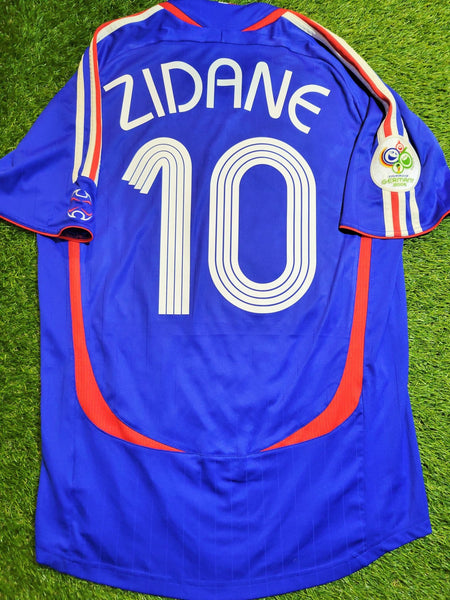 Zidane France 2006 WORLD CUP Jersey Maillot Shirt M SKU# 740126 AZB001 foreversoccerjerseys