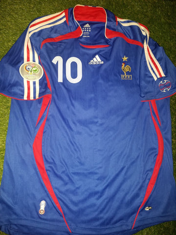 Vintage Zidane France Adidas World Cup Germany 2006 XL Rare Football Jersey