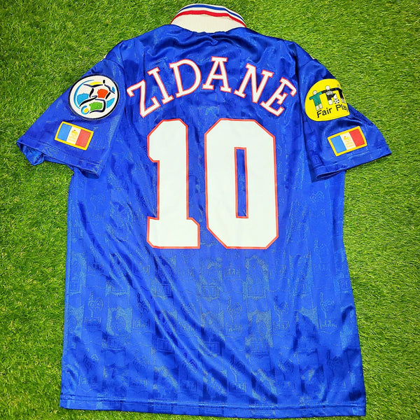 Zidane France Adidas 1996 EURO CUP Jersey Maillot Shirt M foreversoccerjerseys