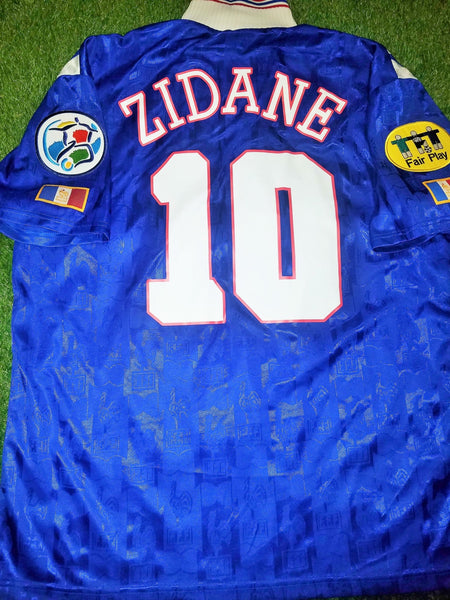 Zidane France Adidas 1996 EURO CUP Jersey Maillot Shirt XL foreversoccerjerseys