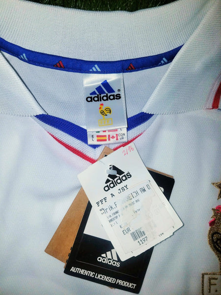 Zidane France Adidas 2000 EURO CUP Away Jersey Maillot Shirt BNWT L foreversoccerjerseys