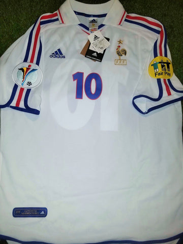 Zidane France Adidas 2000 EURO CUP Away Jersey Maillot Shirt BNWT
