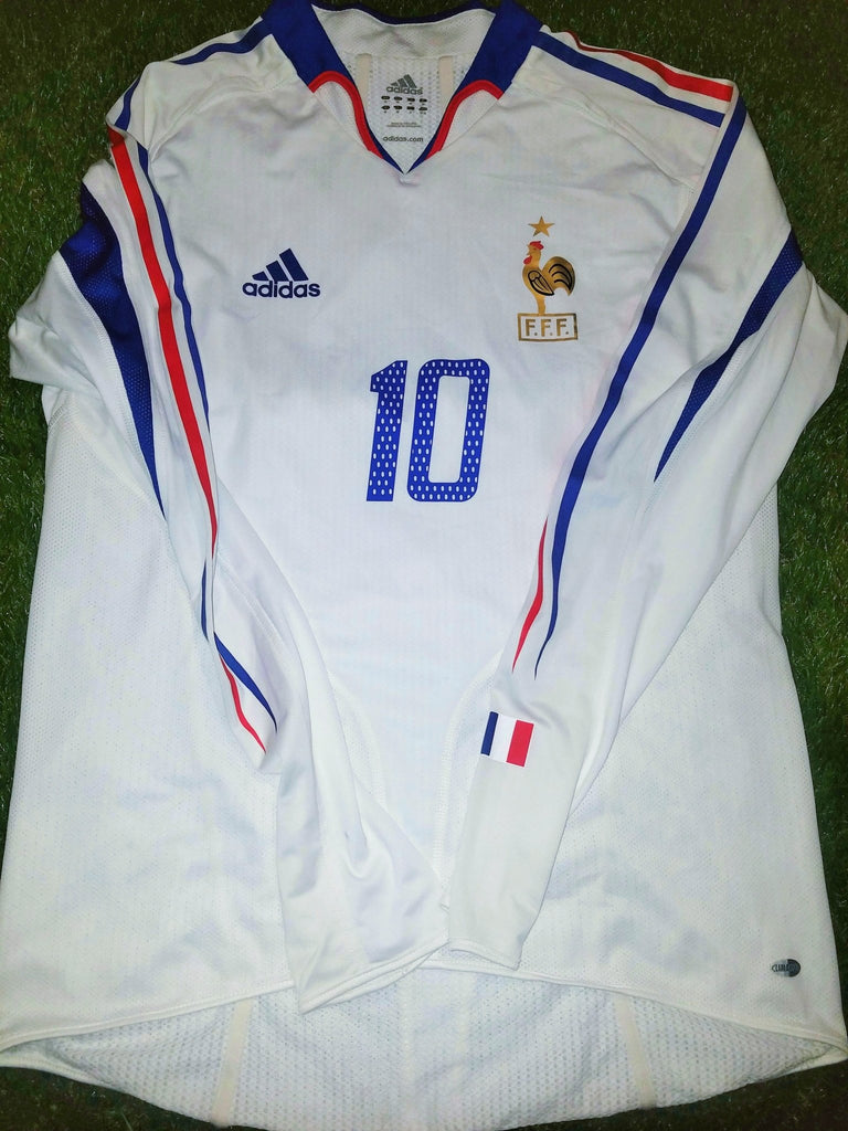 Zidane France PLAYER ISSUE EURO CUP 2004 Jersey Shirt Maillot M SKU# 600245 TRI001 foreversoccerjerseys
