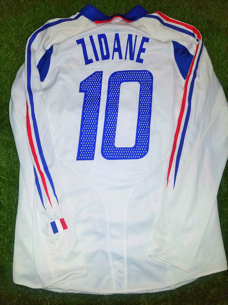 Zidane France PLAYER ISSUE EURO CUP 2004 Jersey Shirt Maillot M SKU# 600245 TRI001 foreversoccerjerseys