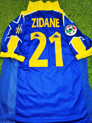 Zidane Juventus 1997 1998 Kappa Away Blue Jersey Shirt Maglia Maillot L foreversoccerjerseys