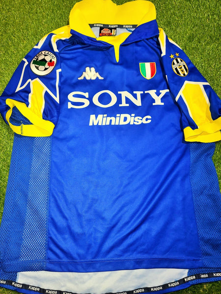 Zidane Juventus 1997 1998 Kappa Away Blue Jersey Shirt Maglia Maillot L foreversoccerjerseys