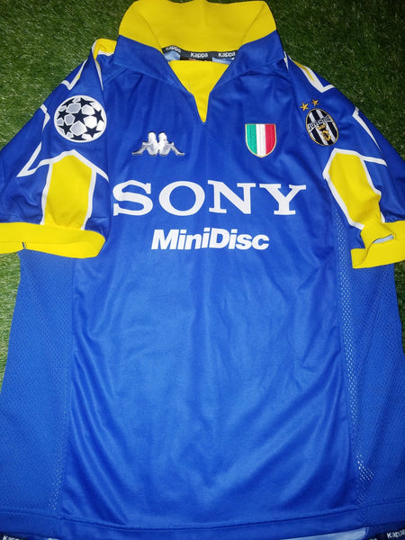 Zidane Juventus 1997 1998 UEFA Kappa Away Blue Jersey Shirt Maglia Maillot L foreversoccerjerseys