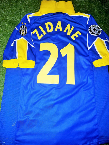 Zidane Juventus 1997 1998 UEFA Kappa Away Blue Jersey Shirt Maglia Maillot L foreversoccerjerseys