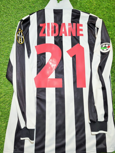 Zidane Juventus 1998 1999 Home Long Sleeve Kappa Soccer Jersey Shirt M kappa