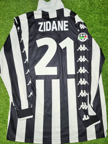 Zidane Juventus 1999 2000 Long Sleeve Kappa Soccer Jersey Shirt L kappa