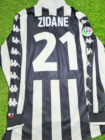 Zidane Juventus 1999 2000 Long Sleeve Kappa Soccer Jersey Shirt M kappa