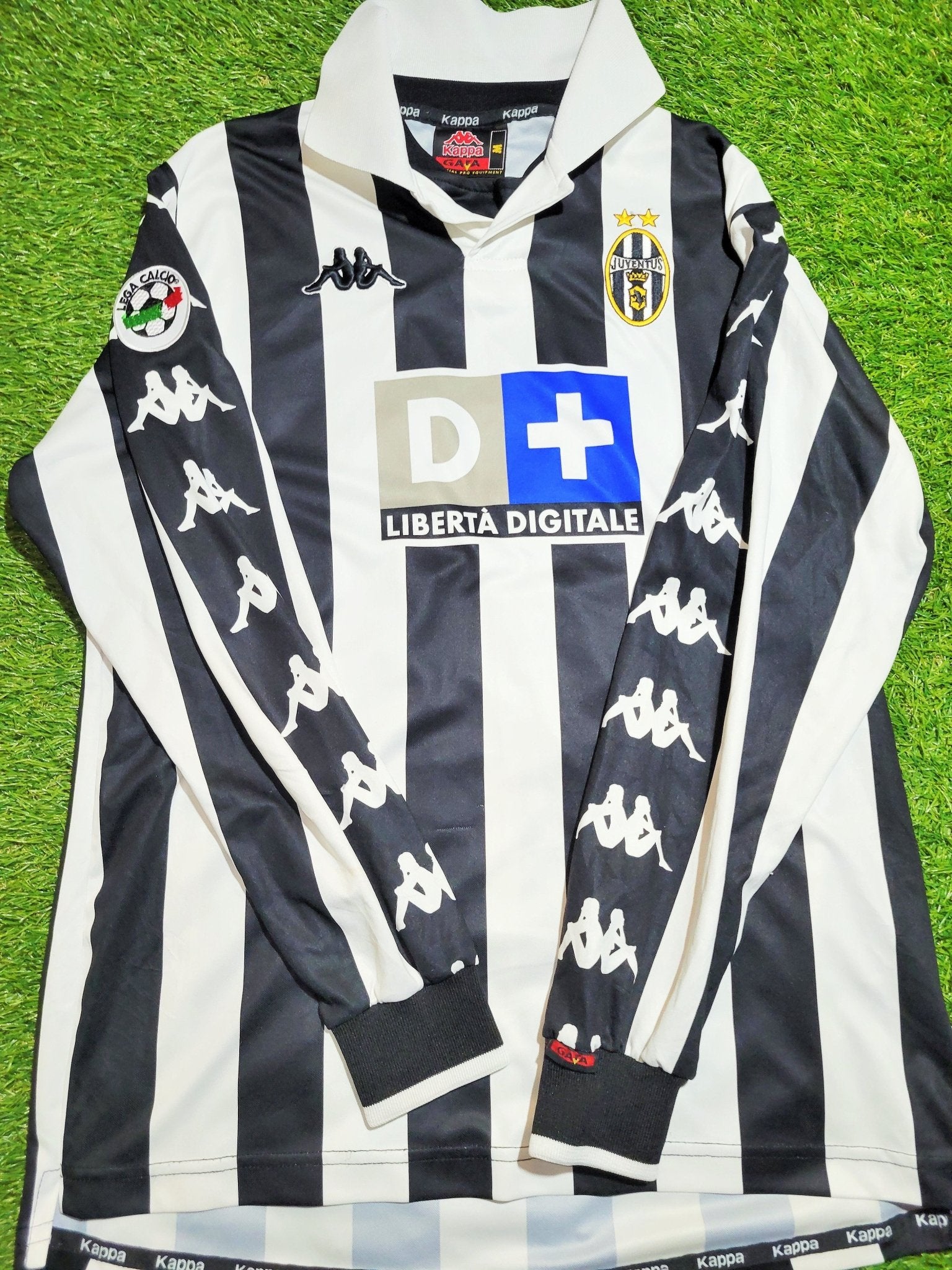 Zidane Juventus 1999 2000 Long Sleeve Kappa Soccer Jersey Shirt M kappa