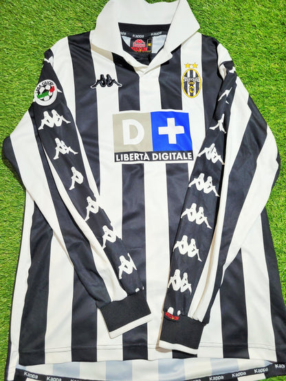 Zidane Juventus 1999 2000 Long Sleeve Kappa Soccer Jersey Shirt M kappa