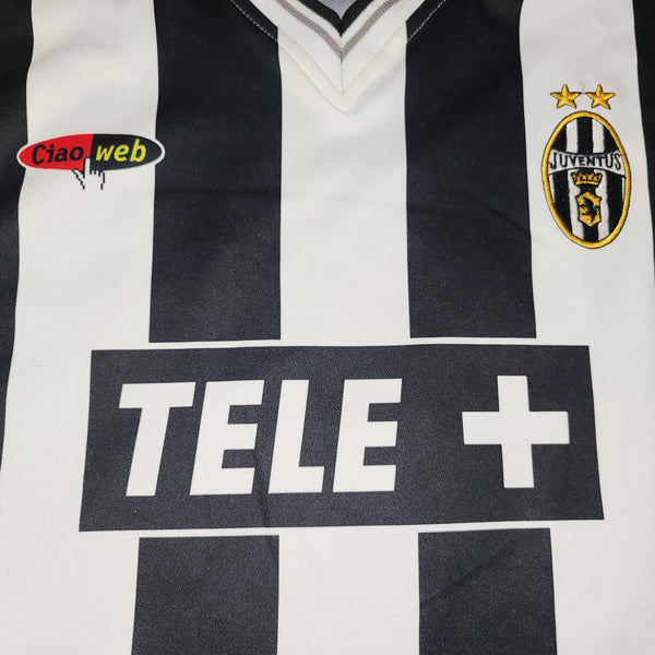 Zidane Juventus 2000 2001 Lotto CIAO WEB Home Jersey Shirt Maglia Maillot XL foreversoccerjerseys