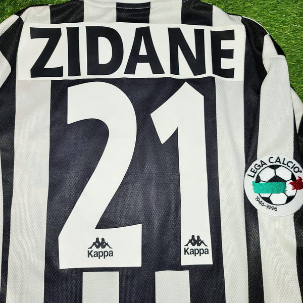 Zidane Juventus Kappa 1996 1997 Long Sleeve DEBUT Home Jersey Shirt Maglia Maillot XL foreversoccerjerseys