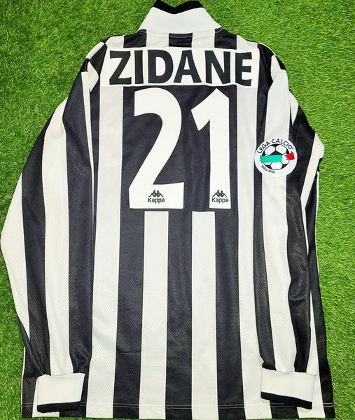 Zidane Juventus Kappa 1996 1997 Long Sleeve DEBUT Home Jersey Shirt Maglia Maillot XL foreversoccerjerseys