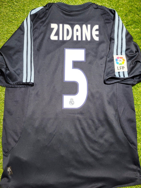 Zidane Real Madrid 2003 2004 Away Soccer Jersey Shirt M SKU# 021796 Adidas