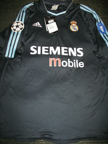 Zidane Real Madrid 2003 2004 Navy Jersey Shirt Camiseta Maillot BNWT XL - foreversoccerjerseys