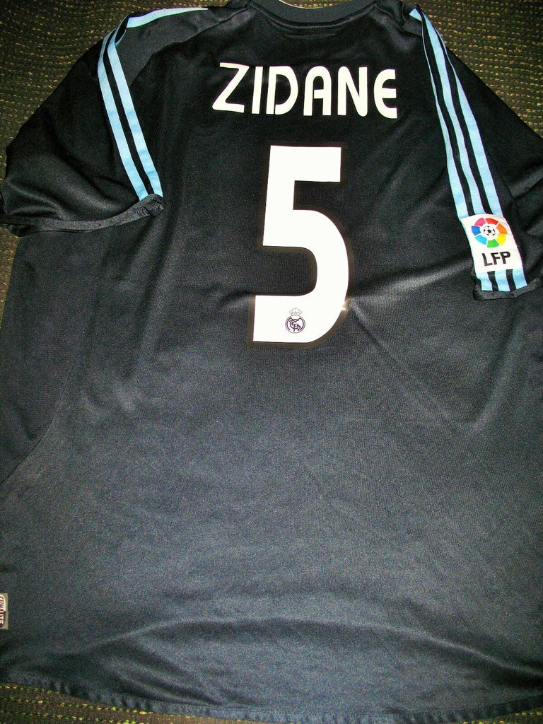 Zidane Real Madrid 2003 2004 Navy Jersey Shirt Camiseta Maillot XL - foreversoccerjerseys