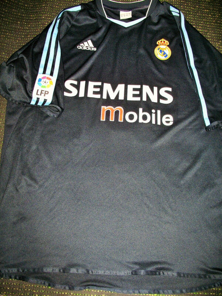 Zidane Real Madrid 2003 2004 Navy Jersey Shirt Camiseta Maillot XL - foreversoccerjerseys