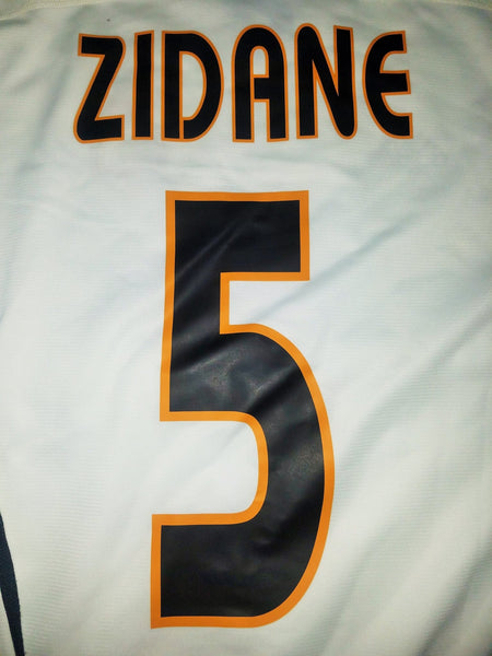 Zidane Real Madrid 2003 2004 UEFA Long Sleeve Jersey Shirt Camiseta M SKU# 913869 ASR001 foreversoccerjerseys