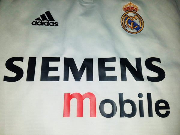 Zidane Real Madrid 2003 2004 UEFA Long Sleeve Jersey Shirt Camiseta M SKU# 913869 ASR001 foreversoccerjerseys