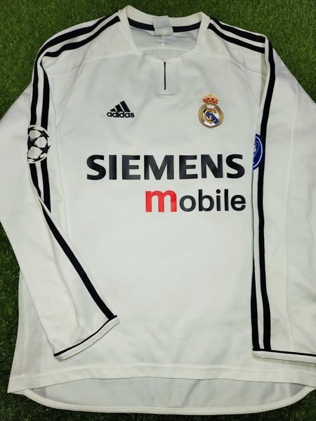 Zidane Real Madrid 2003 2004 UEFA Long Sleeve Jersey Shirt Camiseta S SKU# 913869 ASR001 foreversoccerjerseys