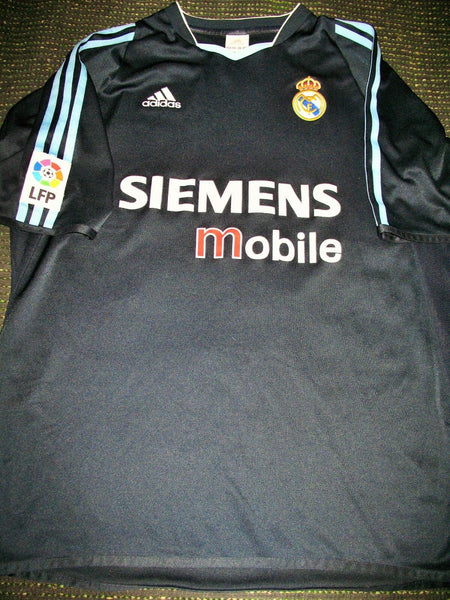 Zidane Real Madrid 2003 2004 Navy Jersey Shirt Camiseta Maillot M - foreversoccerjerseys