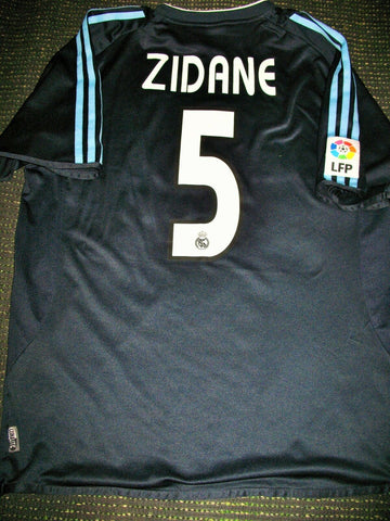 Zidane Real Madrid 2003 2004 Navy Jersey Shirt Camiseta Maillot M - foreversoccerjerseys