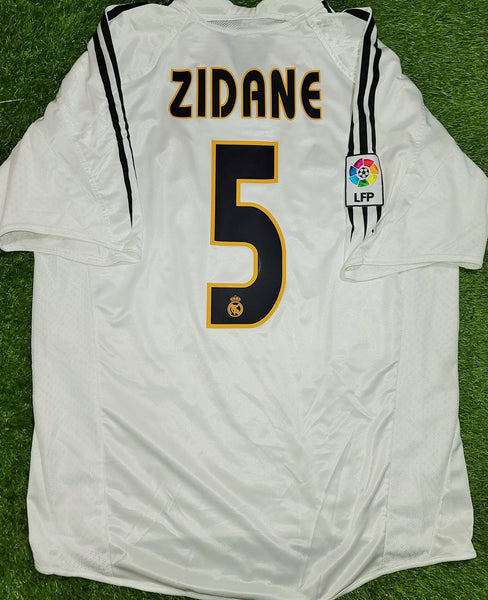 Zidane Real Madrid Adidas Home 2004 2005 Jersey Camiseta Shirt L SKU# 367842 foreversoccerjerseys