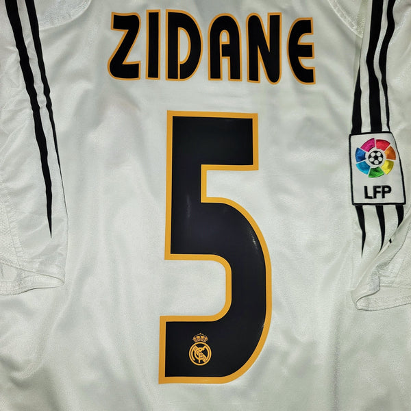 Zidane Real Madrid Adidas Home 2004 2005 Jersey Camiseta Shirt L SKU# 367842 foreversoccerjerseys