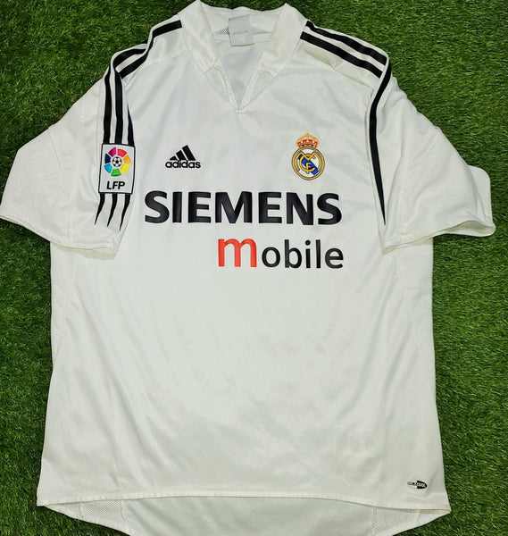 Zidane Real Madrid Adidas Home 2004 2005 Jersey Camiseta Shirt M SKU# 367842 foreversoccerjerseys