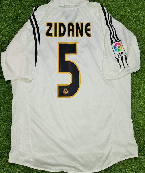 Zidane Real Madrid Adidas Home 2004 2005 Jersey Camiseta Shirt M SKU# 367842 foreversoccerjerseys