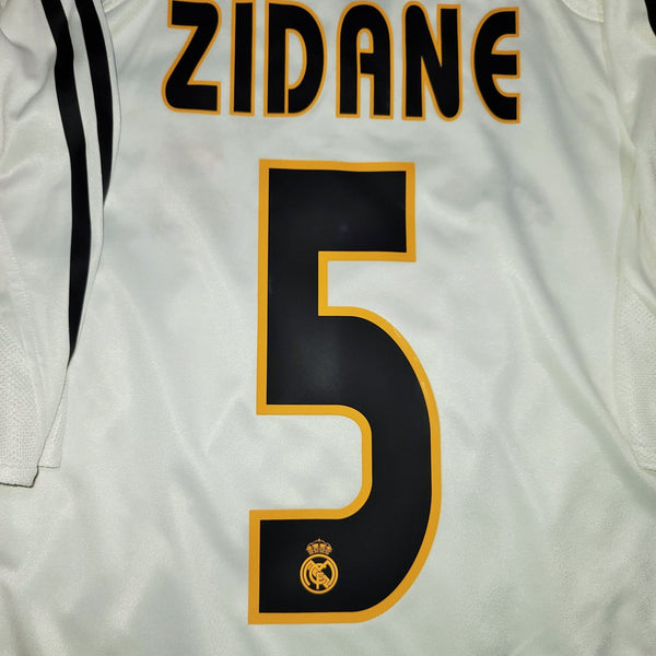 Zidane Real Madrid Adidas Home 2004 2005 Jersey Camiseta Shirt M SKU# 367842 foreversoccerjerseys