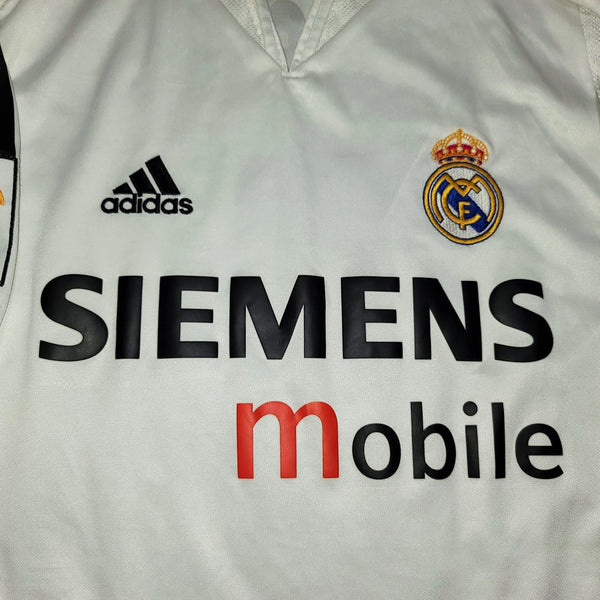Zidane Real Madrid Adidas Home 2004 2005 Jersey Camiseta Shirt M SKU# 367842 foreversoccerjerseys