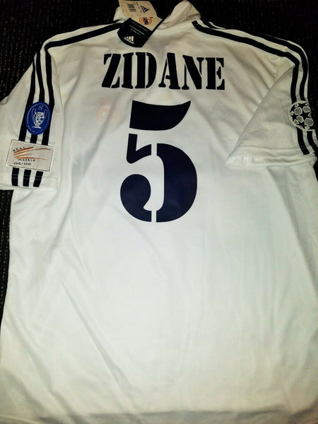 Zidane Real Madrid Centenary 2001 2002 UEFA Jersey Shirt Maillot L BNWT - foreversoccerjerseys