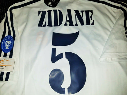 Zidane Real Madrid Centenary 2001 2002 UEFA Jersey Shirt Maillot L BNWT - foreversoccerjerseys