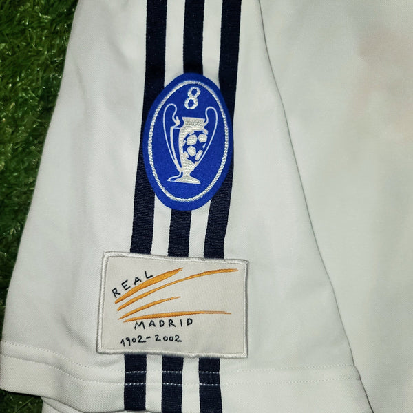 Zidane Real Madrid Centenary 2001 2002 UEFA Jersey Shirt Maillot XL SKU# 134748 ASR001 foreversoccerjerseys