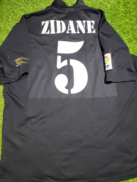 Zidane Real Madrid DEBUT CENTENARY SEASON 2001 2002 Away Soccer Jersey Shirt L SKU# 156651 ASR001 Adidas