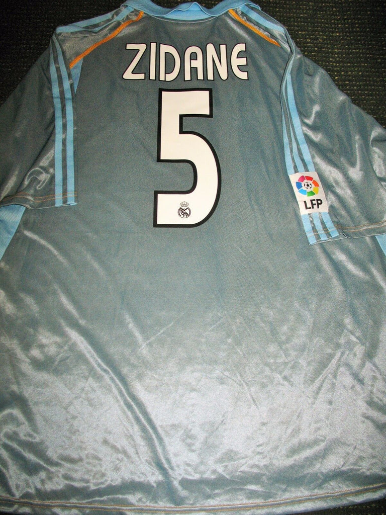 Zidane Real Madrid Grey 2003 2004 Jersey Shirt Camiseta XL - foreversoccerjerseys